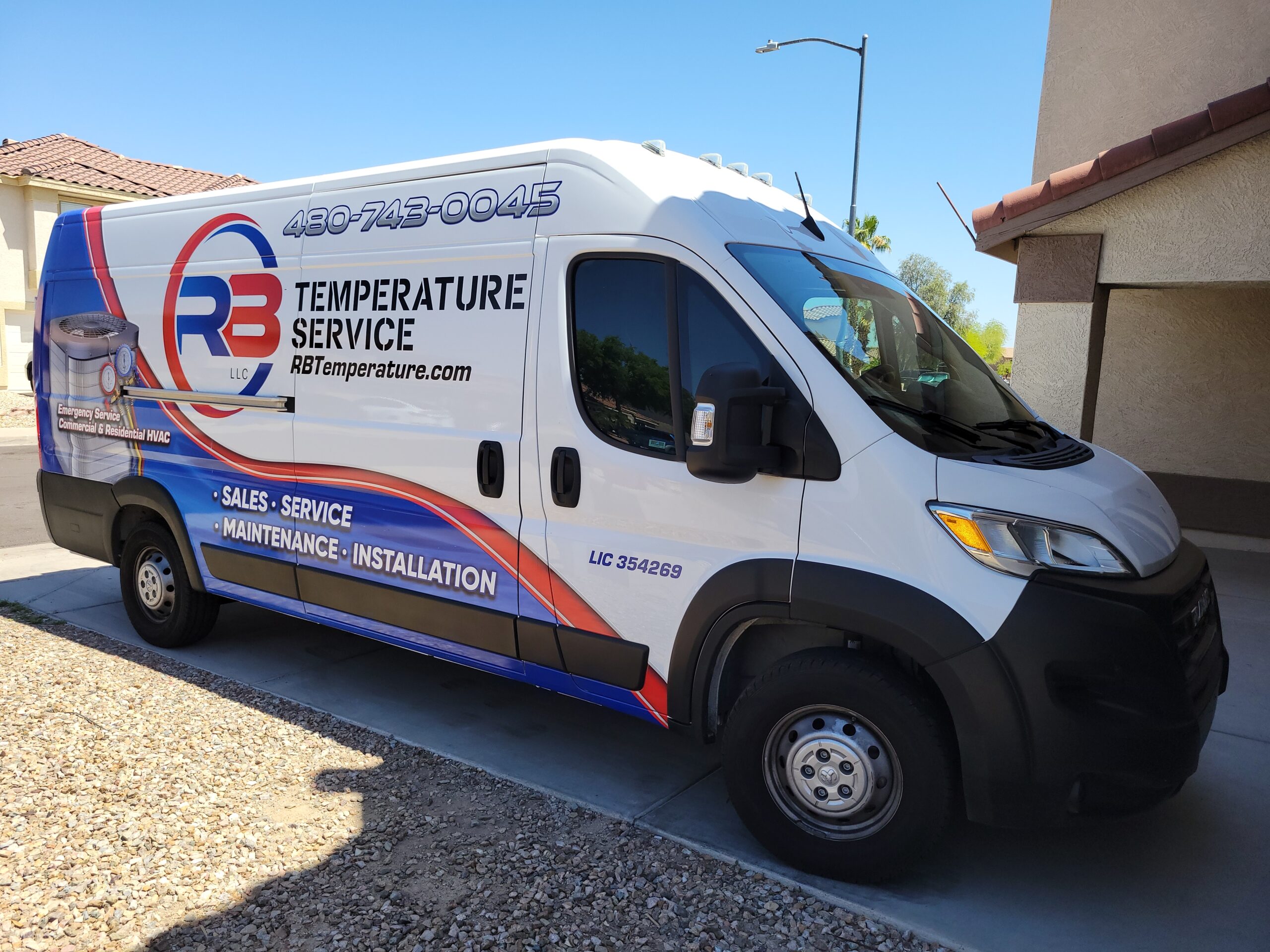 Company van parked in a driveway